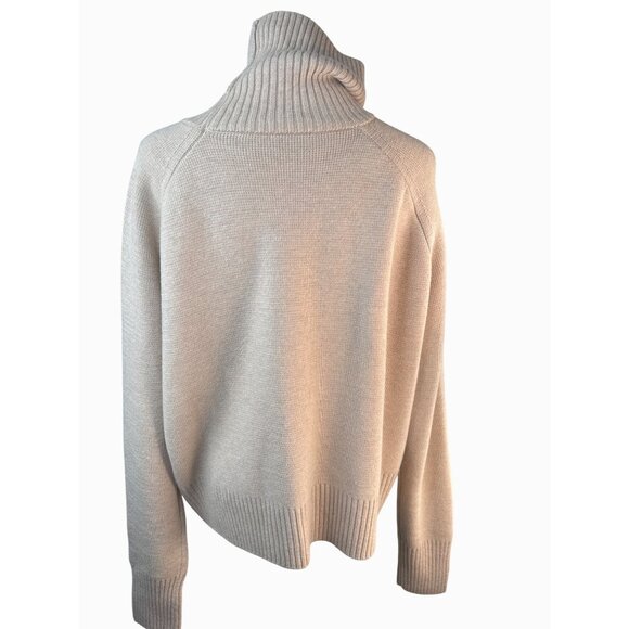 Tara Jarmon Medium Beige Merino Wool Blend Turtleneck Sweater - Picture 2 of 16
